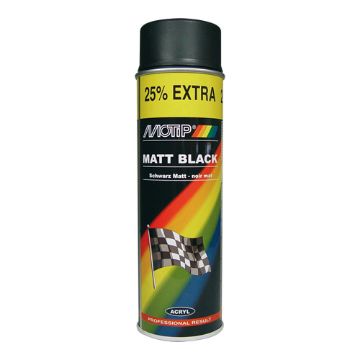 Picture of Motip Matt Black Spray Paint 500ml Spray